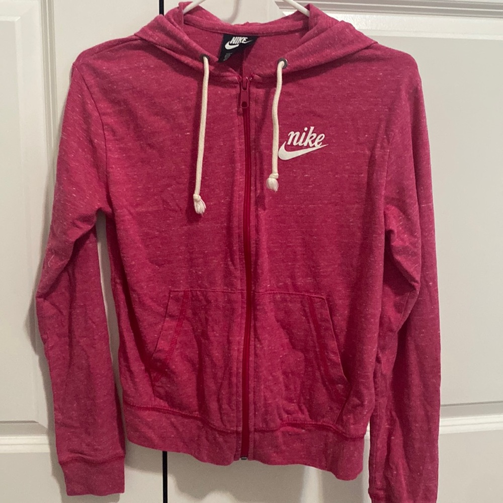 hot pink nike zip up hoodie
